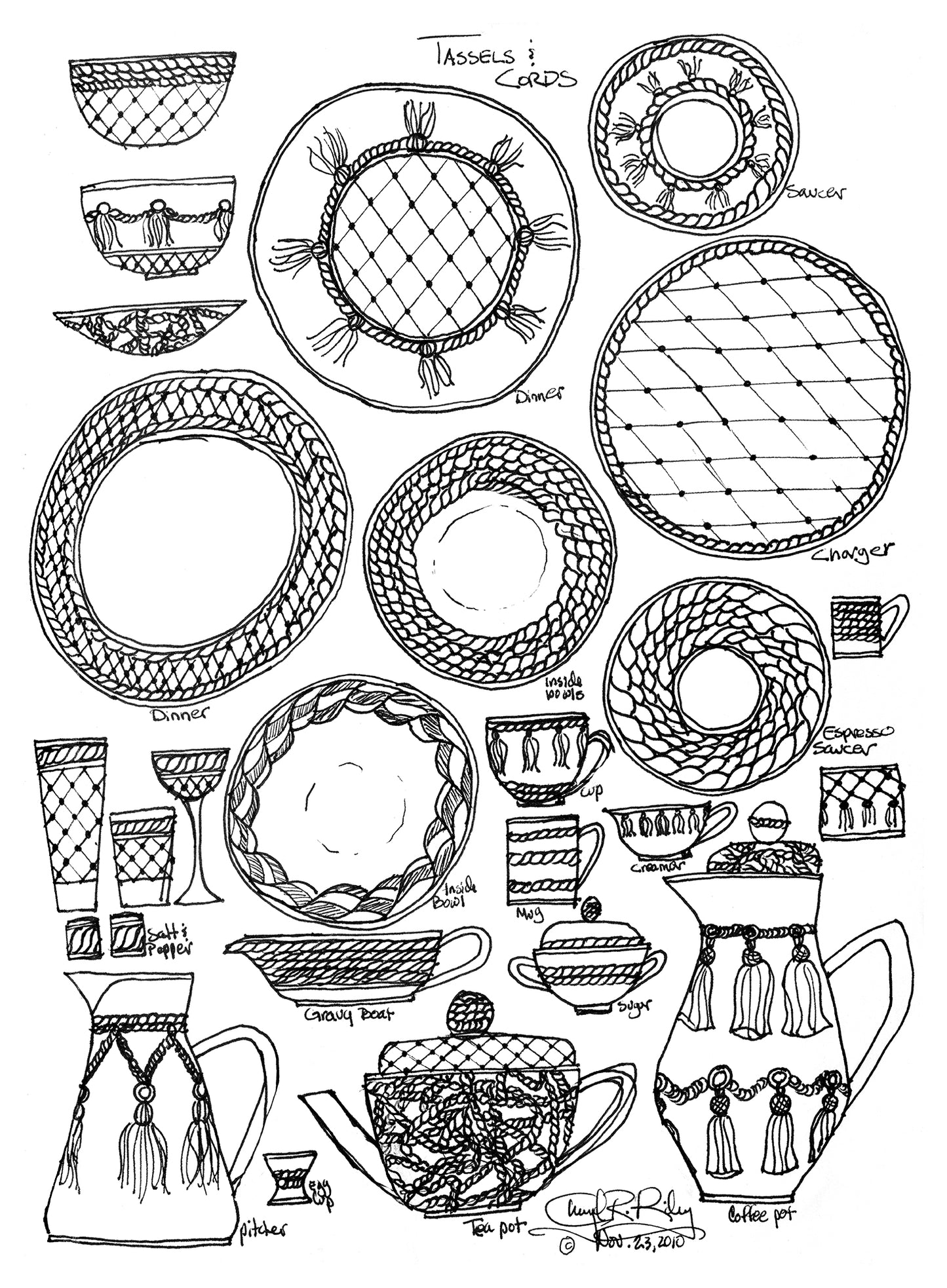 Tassels & Cord Tableware 2010